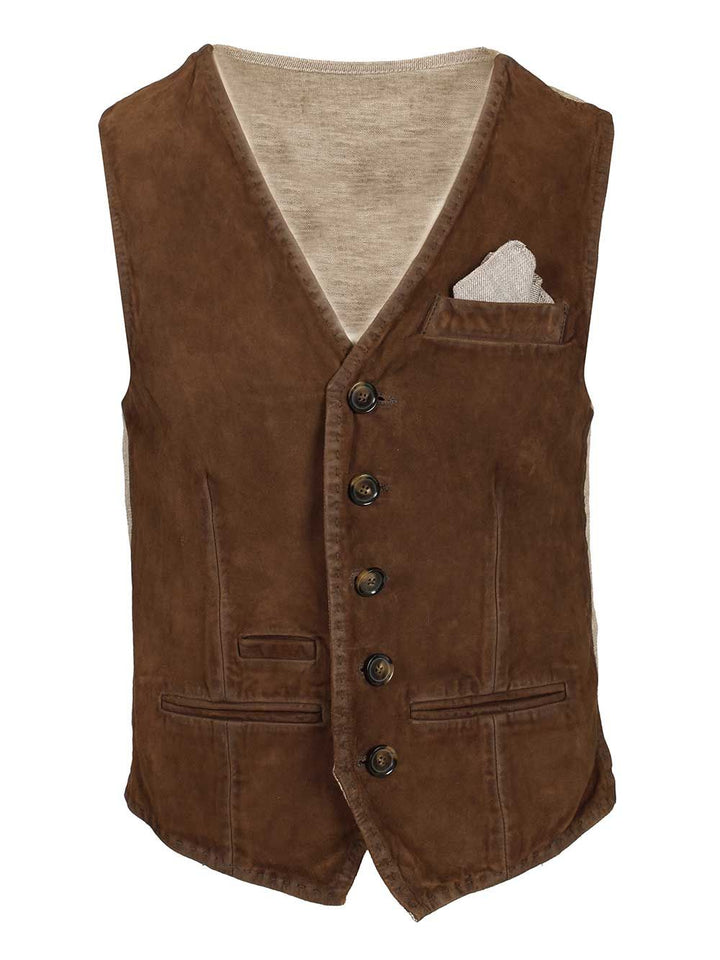 Al Duca D'Aosta Suede Vest Giacche - Marrone | 10cbe6227ebaa52d235a6e69f3f5826b0fdc3e6b