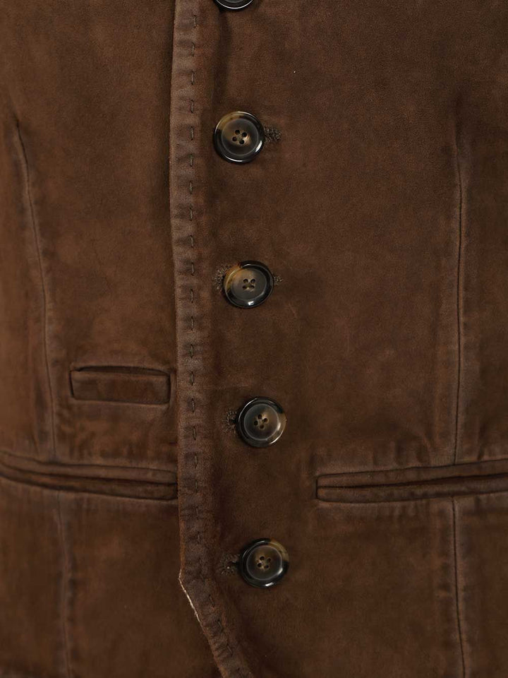 Al Duca D'Aosta Suede Vest Giacche - Marrone | a3163c7344bd6ea36fb14e1e47c3562f9995f46e