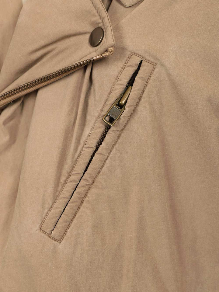 Mm6 Maison Margiela Cotton Biker Jacket Giacche - Beige | 720722c65468124b859342516766cf7d4bf2c64c