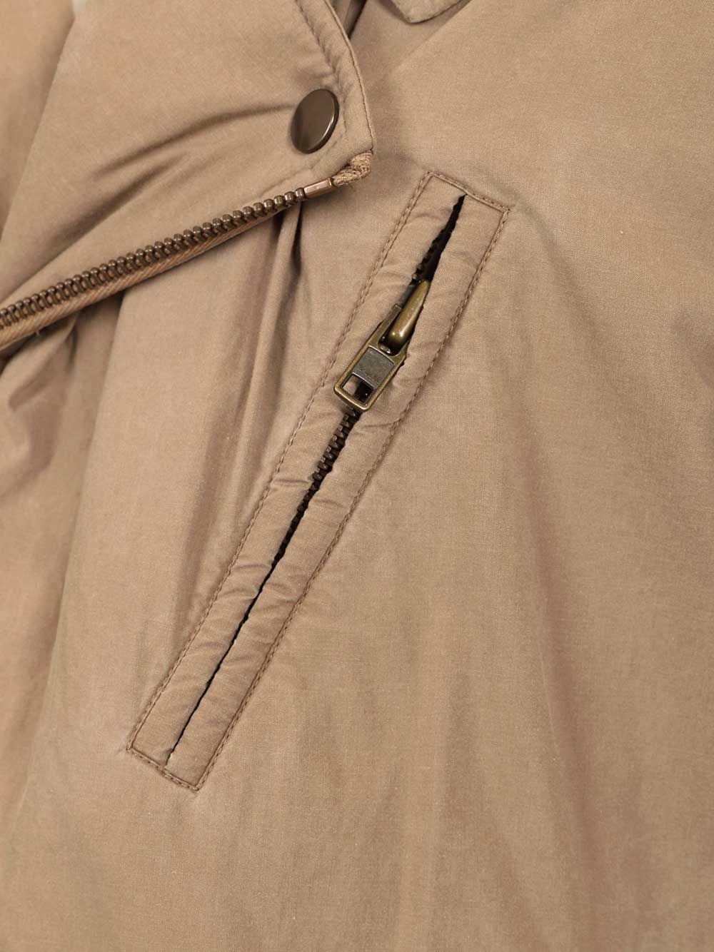 Mm6 Maison Margiela Cotton Biker Jacket Giacche - Beige | 720722c65468124b859342516766cf7d4bf2c64c