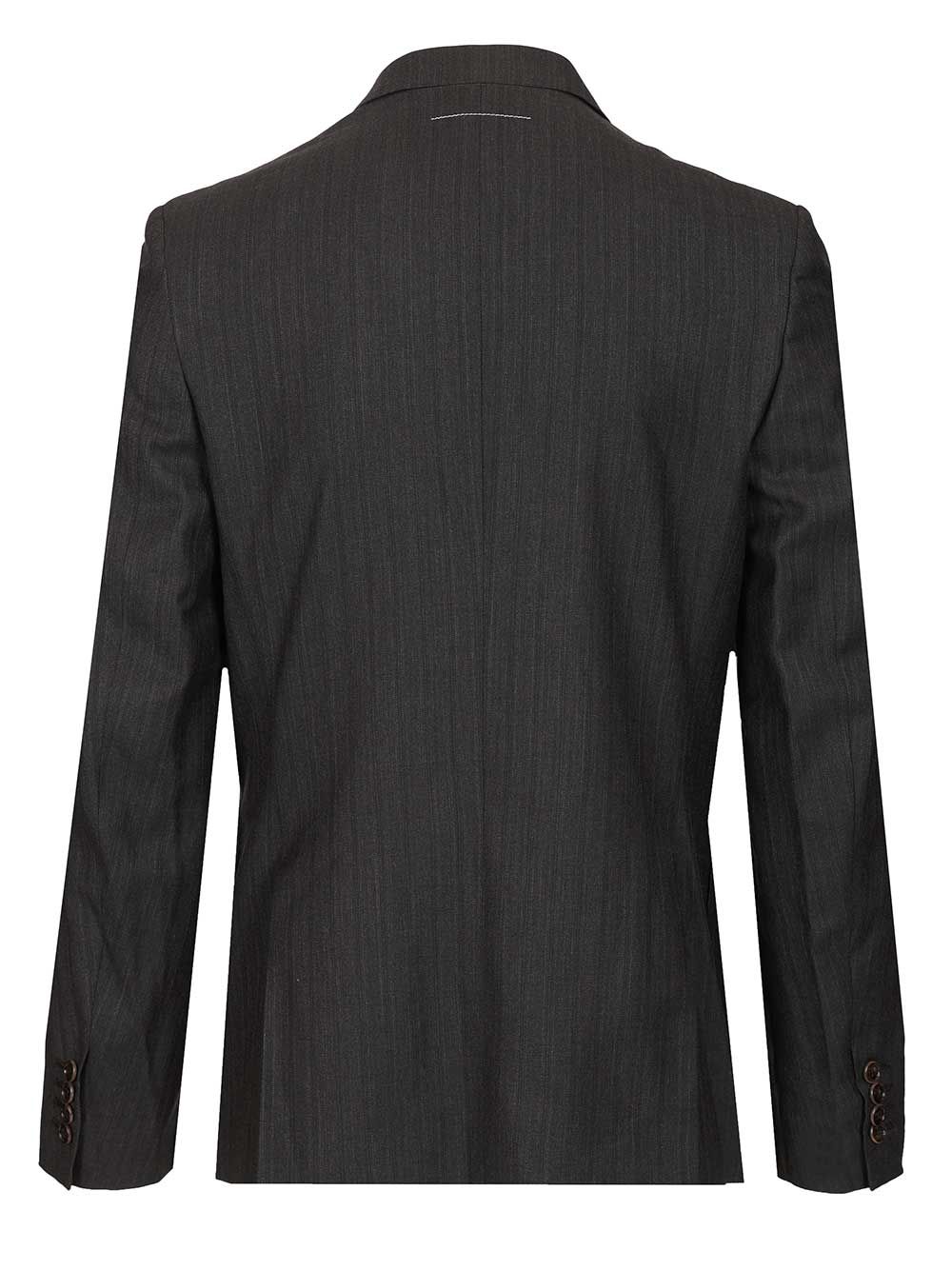 Mm6 Maison Margiela Wool And Cotton Blazer Giacche - Nero | 813550740e3022abdb9bd0c6f8a2b8b41e079e1c