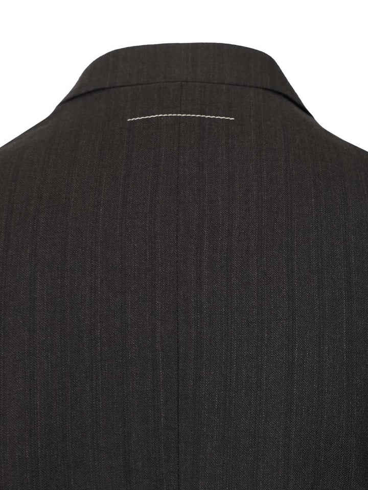 Mm6 Maison Margiela Wool And Cotton Blazer Giacche - Nero | 366fa29646788539bf9b4891fd46226ad087589d