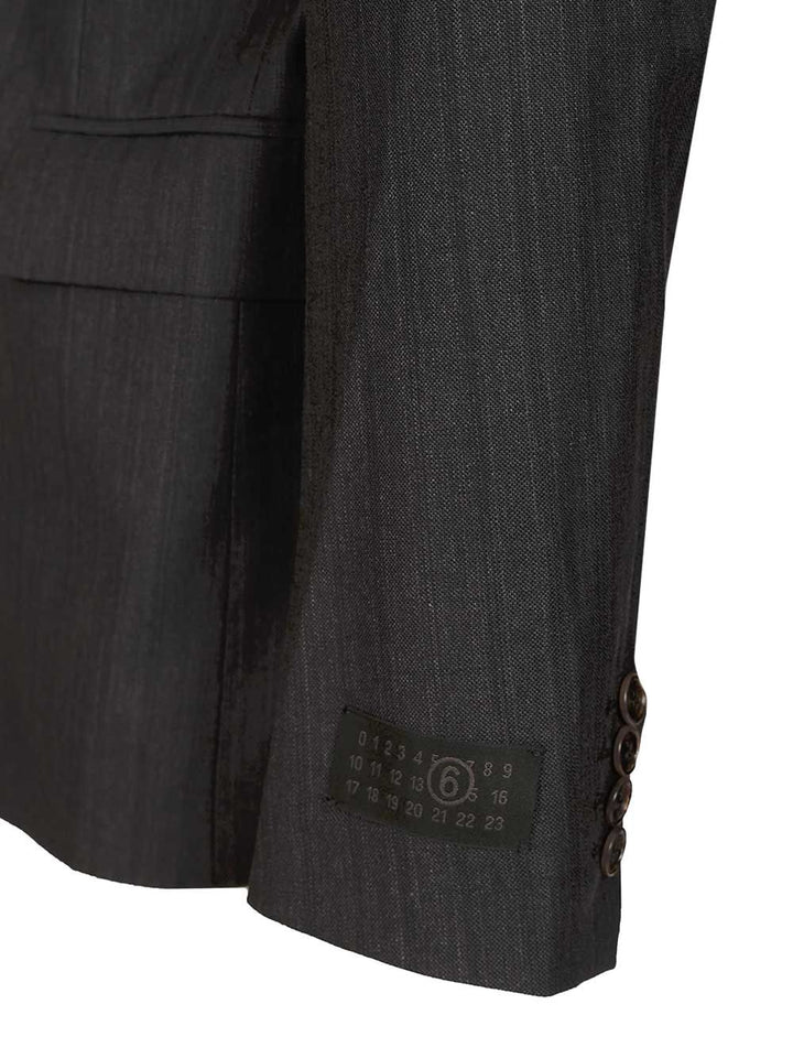 Mm6 Maison Margiela Wool And Cotton Blazer Giacche - Nero | 0d0e6768badb24e298d34f4ae63404f6c9528f61