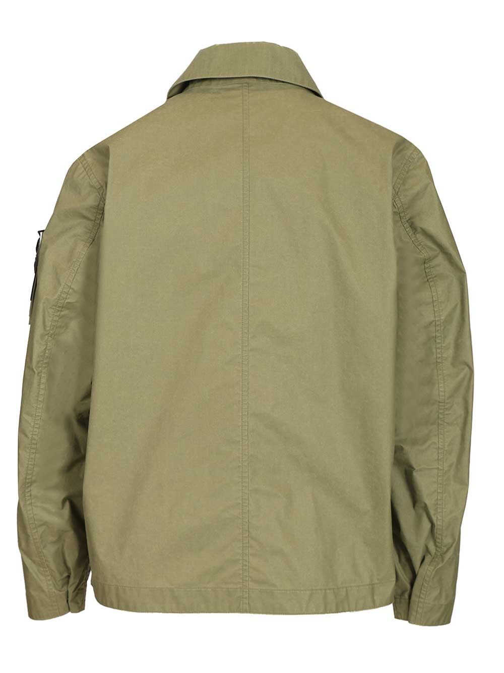 Stone Island Waxed Cotton Coach Jacket Giacche - Verde | 5715a00d2d5fe3069dcf272d07c054421cac40e7