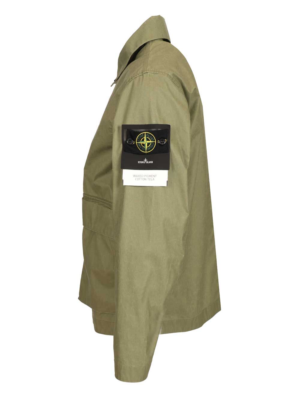 Stone Island Waxed Cotton Coach Jacket Giacche - Verde | 594dd2017032879549497b5f09b763d2a44198b7