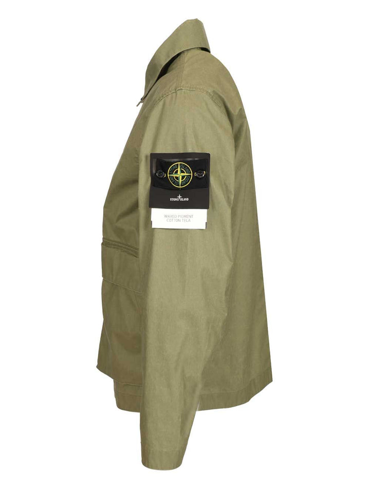 Stone Island Waxed Cotton Coach Jacket Giacche - Verde | 594dd2017032879549497b5f09b763d2a44198b7