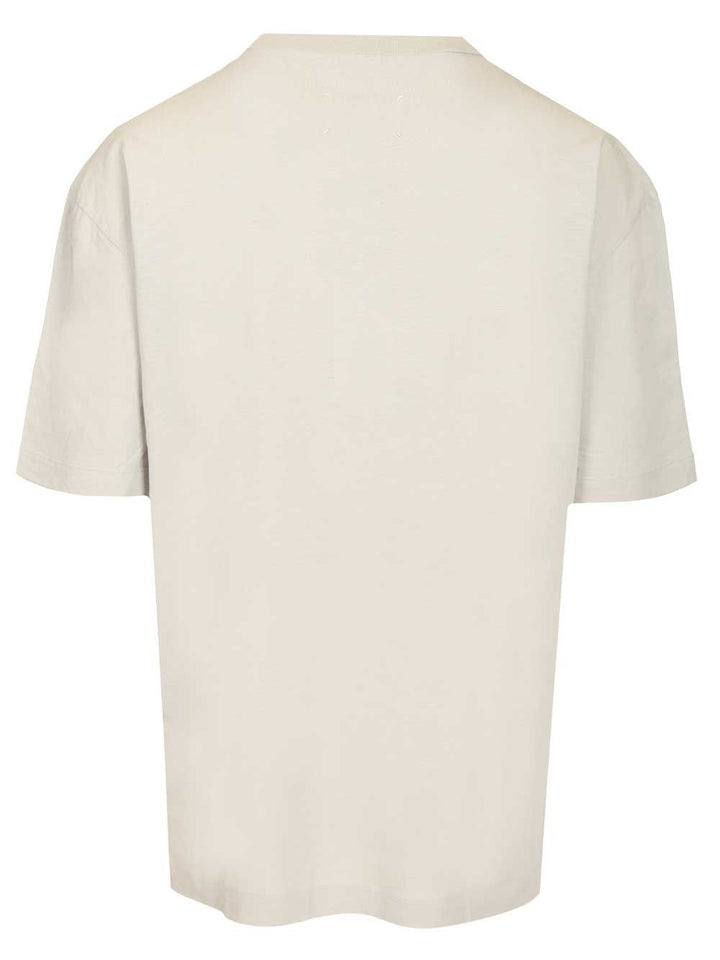 Maison Margiela Embroidered Cotton T-Shirt - Grey | eae322d8e4769bcbdc64e063b5c71055bb35e21c