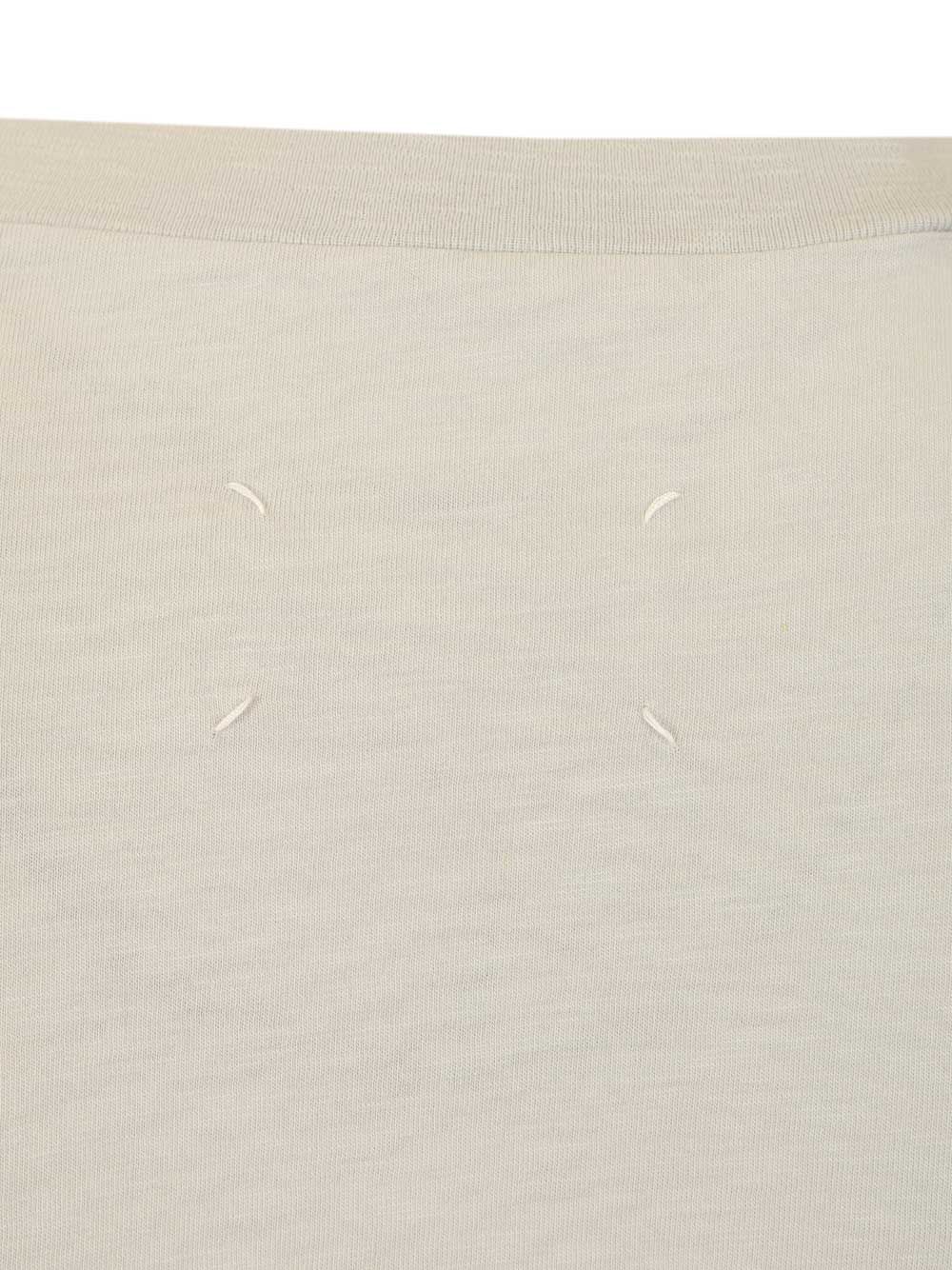Maison Margiela Embroidered Cotton T-Shirt - Grey | 3e7e78aa9e6556deb965a246e89c9afa19e21e8f