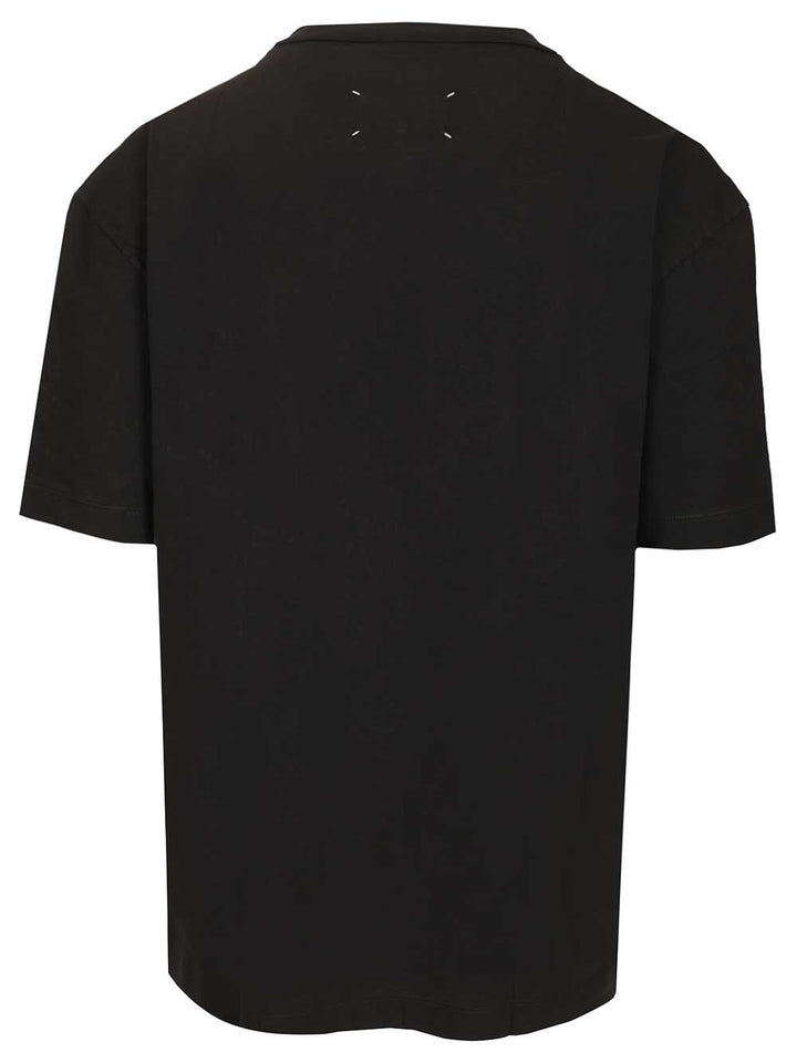 Maison Margiela Embroidered Cotton T-Shirt - Nero | a15c892a1a8c335cb5691e42ce5c964a0eada8b8