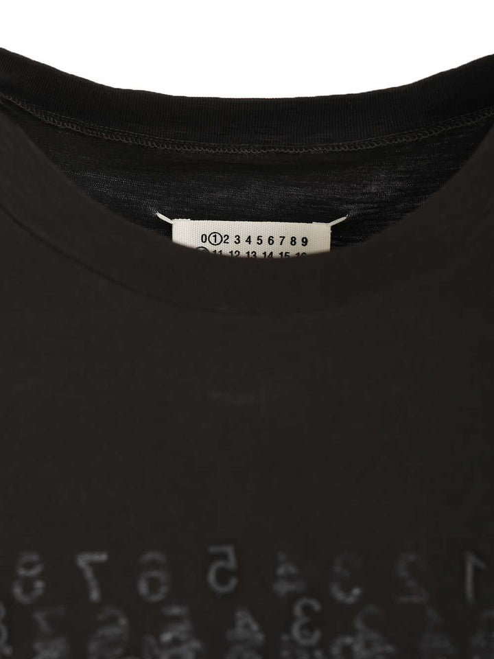 Maison Margiela Embroidered Cotton T-Shirt - Nero | e394fa35c79a00ae7be32127e394809f34054a27