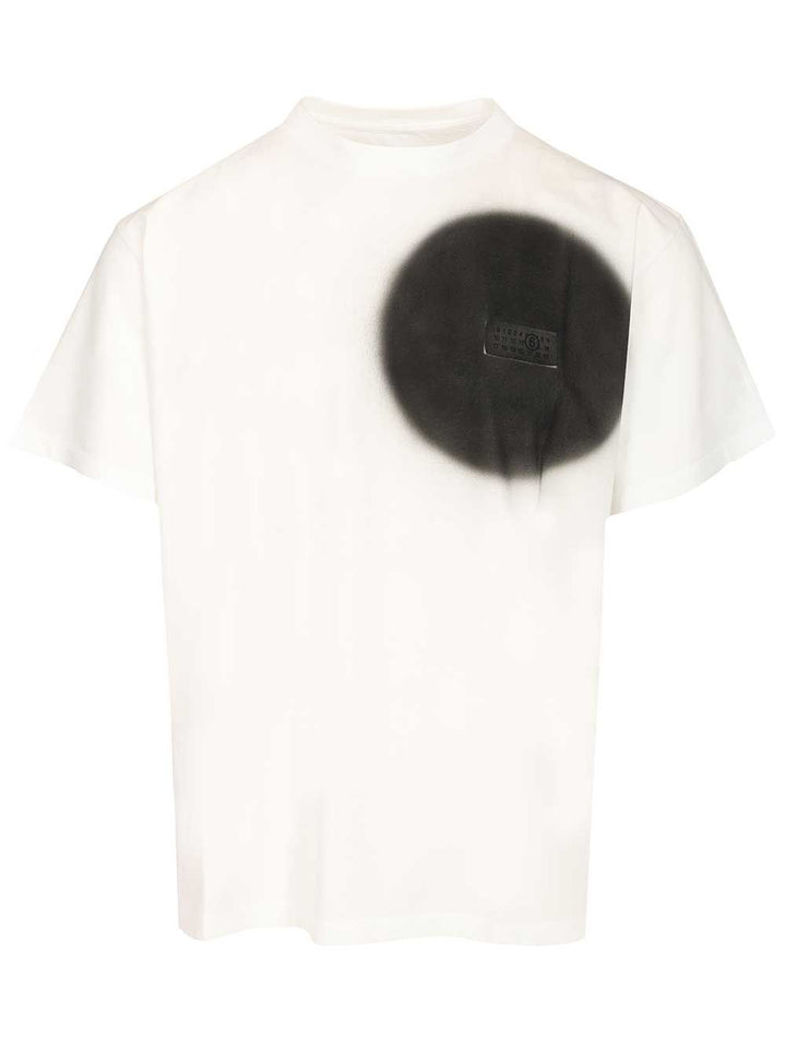 Mm6 Maison Margiela Spray Print T-Shirt - Bianco | 966dcf84ebce01b880cb6aa3bc501135f8c51e0d