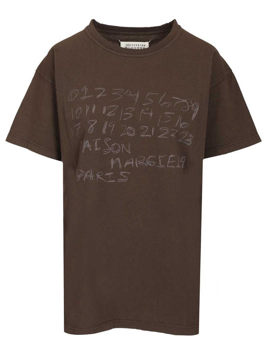 Numeric T-Shirt Marrone
