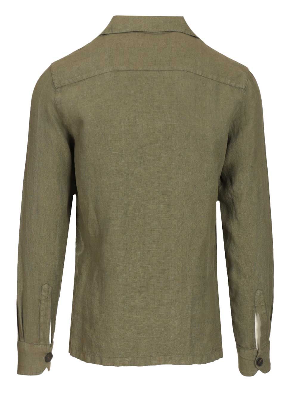 Al Duca D'Aosta Linen Safari Jacket Knitwear - Verde | b6504af89bfc0de66b62a0d3a81e5c6ec512d3bd