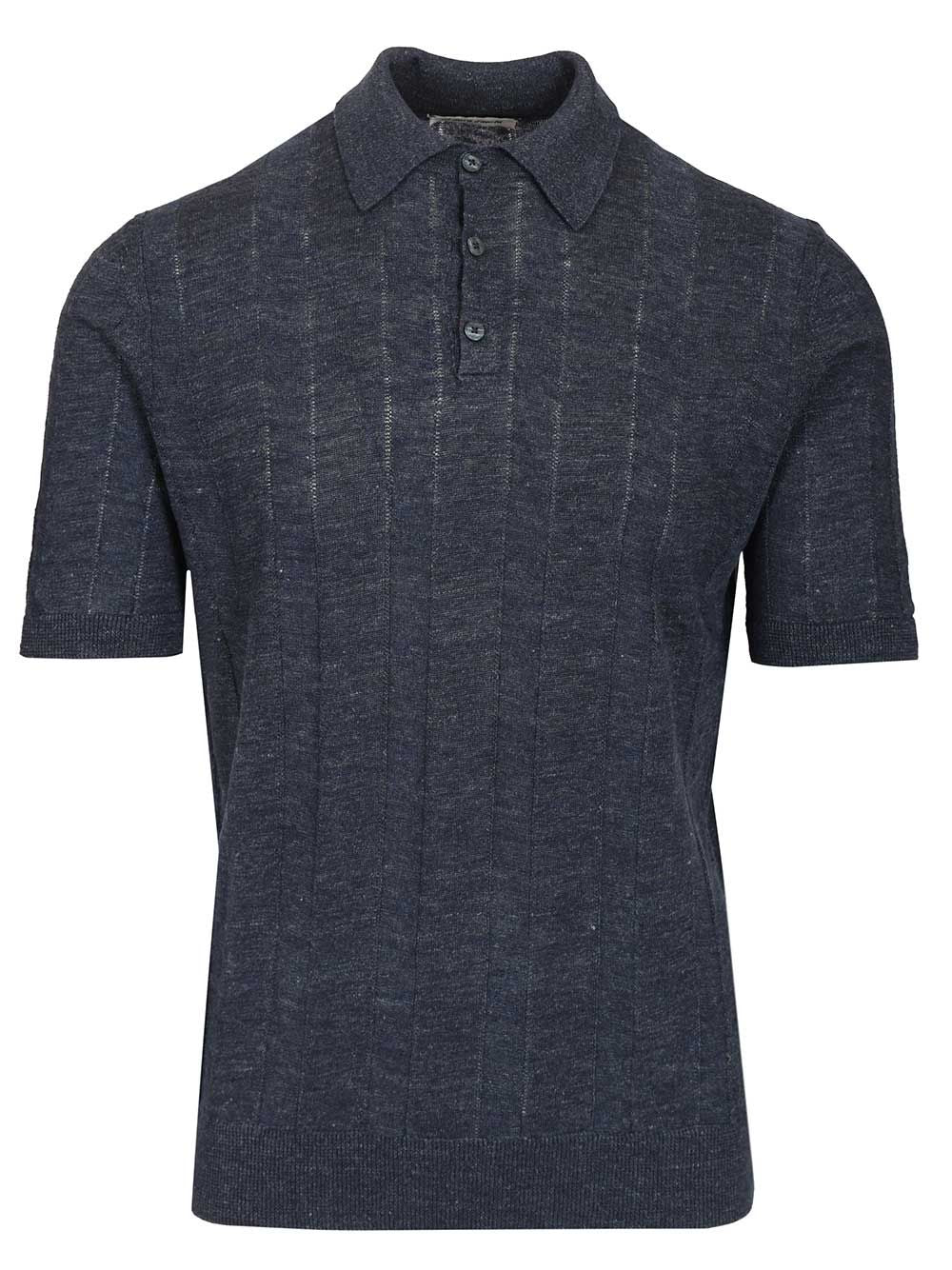 Al Duca D'Aosta Ribbed Polo shirt - Blu | fac52012c315b1f8f34643443539c9ae659f25d1
