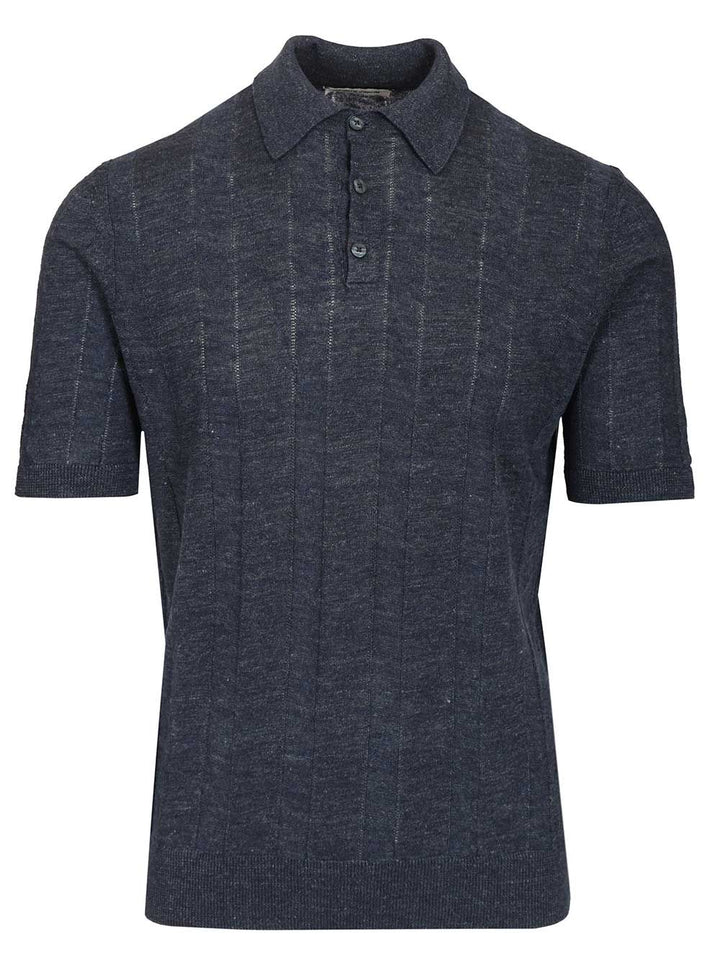 Al Duca D'Aosta Ribbed Polo shirt - Blu | fac52012c315b1f8f34643443539c9ae659f25d1