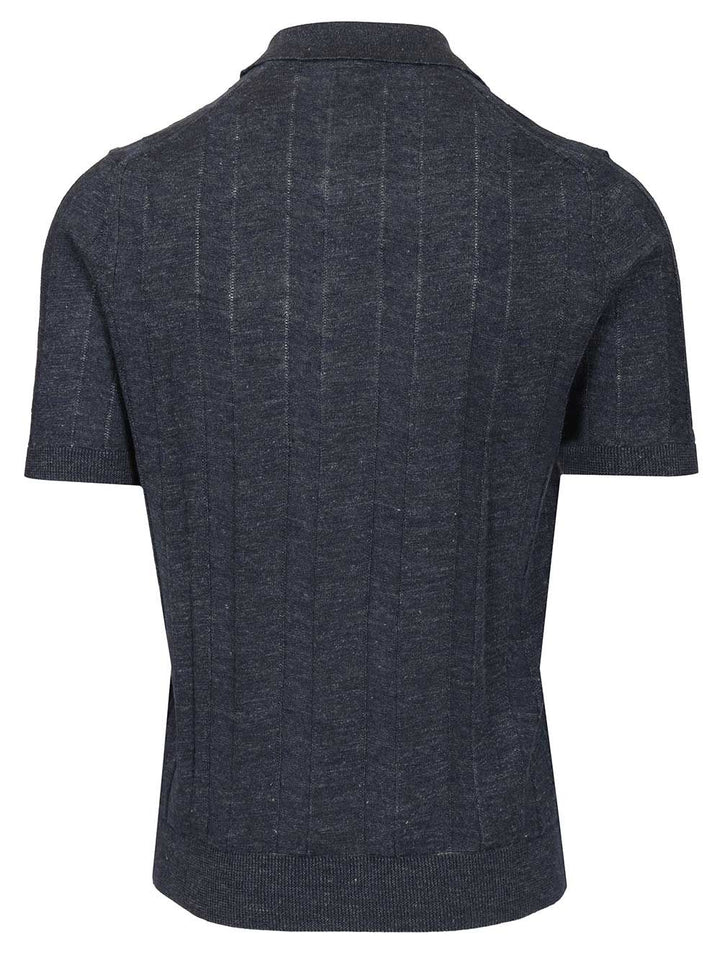Al Duca D'Aosta Ribbed Polo shirt - Blu | 0f5c332cb9661f579864db6f706d35cb298c8250
