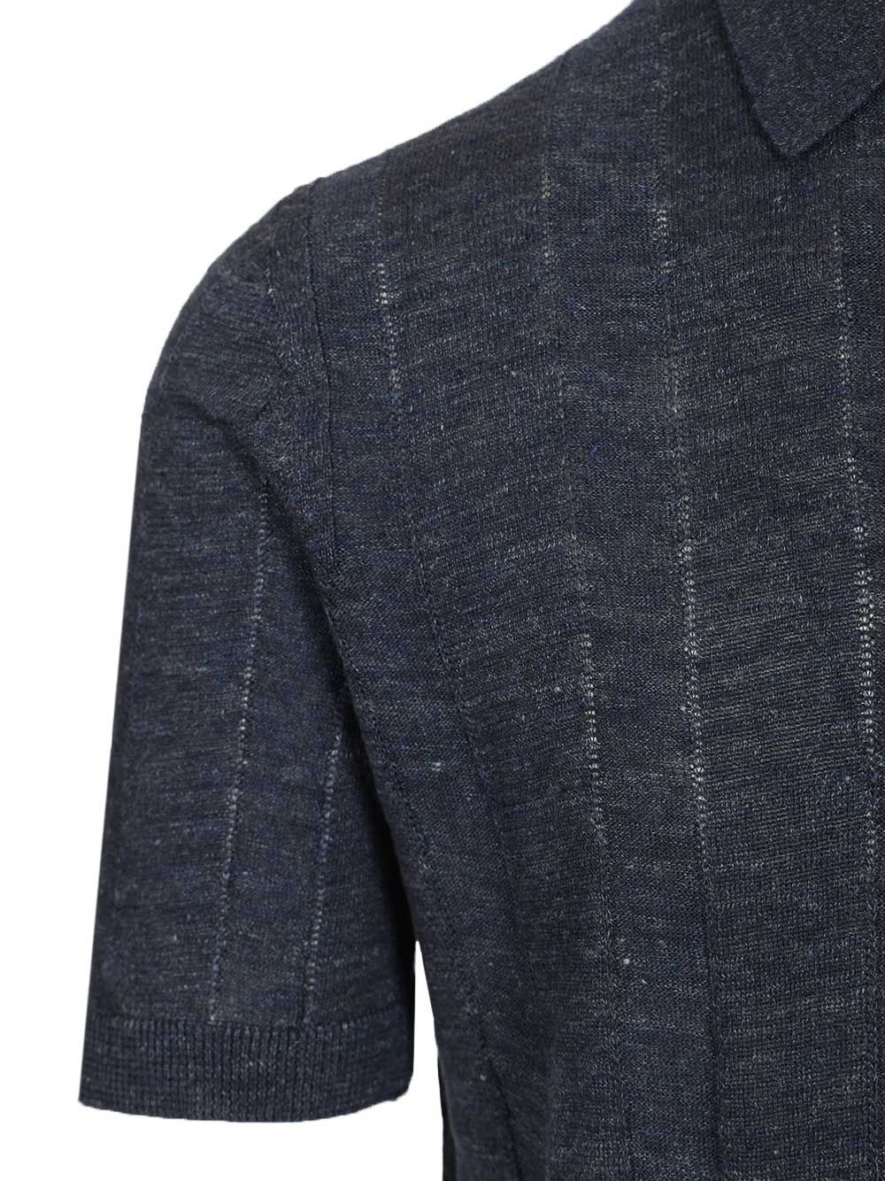 Al Duca D'Aosta Ribbed Polo shirt - Blu | cf2404682c83807af18d82d03c89ba012caab65f