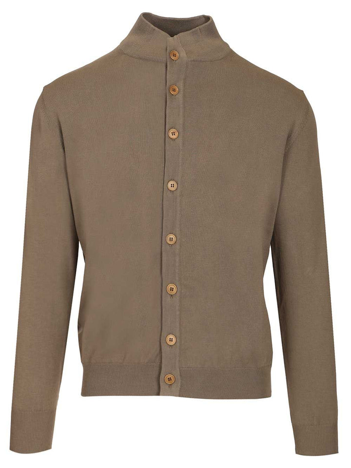 Al Duca D'Aosta Cotton Cardigan Knitwear - Marrone | 0c82a6722786758e44a918440d20f3bdbcb6075f