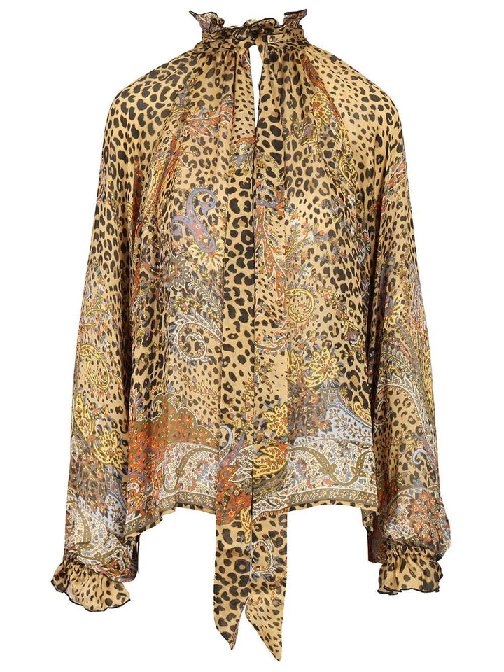Etro Silk Chiffon Blouse Shirts - Animalier | 00204a7b60277234465427515a3bd26a8f4f86d1