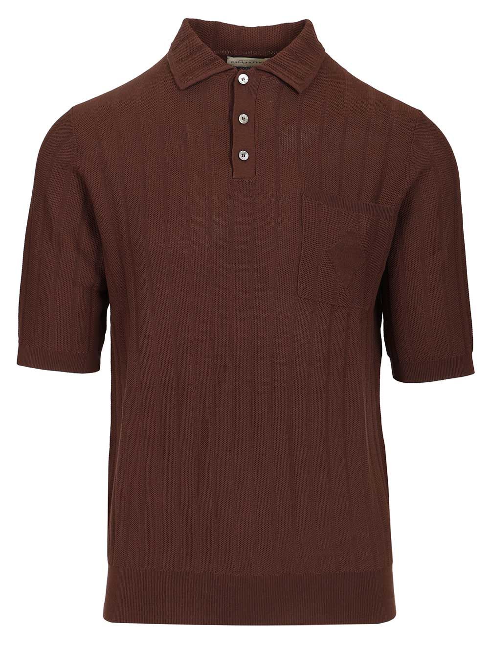 Ballantyne Cotton Knit Polo shirt - Marrone | 1ad3e41d7b753cfc4dc2998a94799d5fa1a87c74