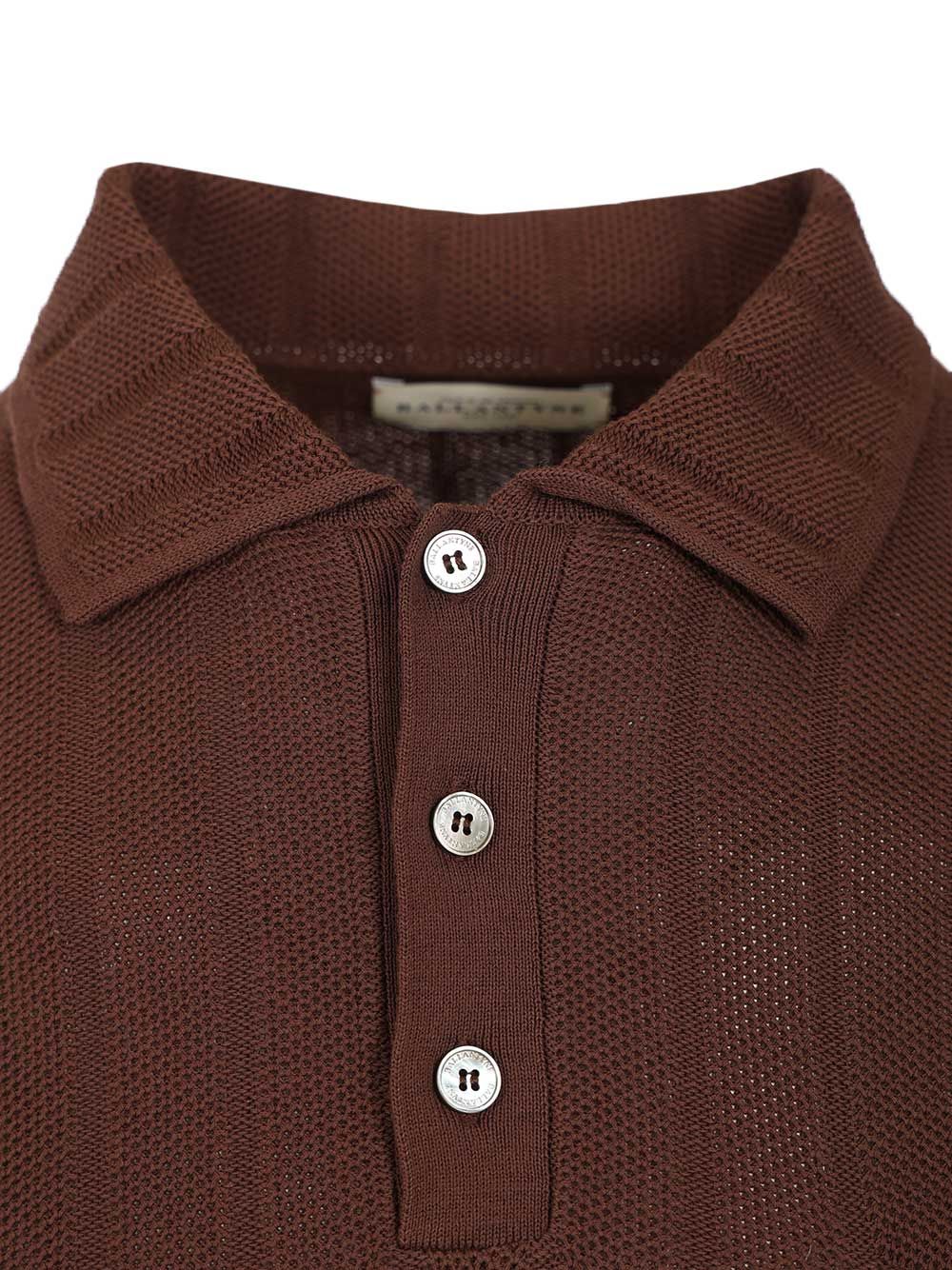Ballantyne Cotton Knit Polo shirt - Marrone | edb0d13300ee5f0ffc610e0416cf45e761f2f7d6