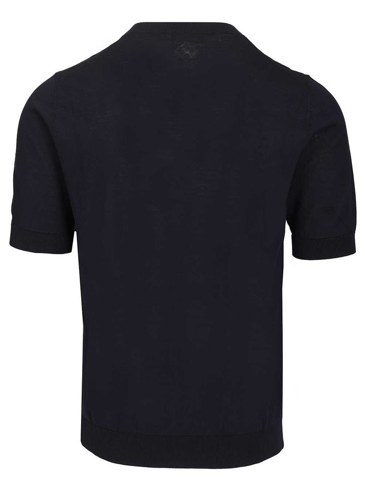 Ballantyne Slim Fit T-Shirt Knitwear - Blu | 9fe05e38ab5b4979b3d6045d7d7cc96aaadc7071