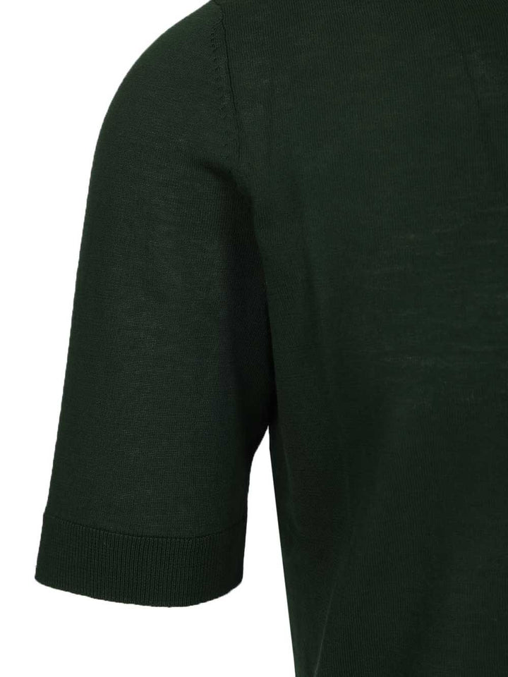 Ballantyne Slim Fit T-Shirt Knitwear - Verde | 81c54ada679cf474a210eea4c6e63fcec28adcf9