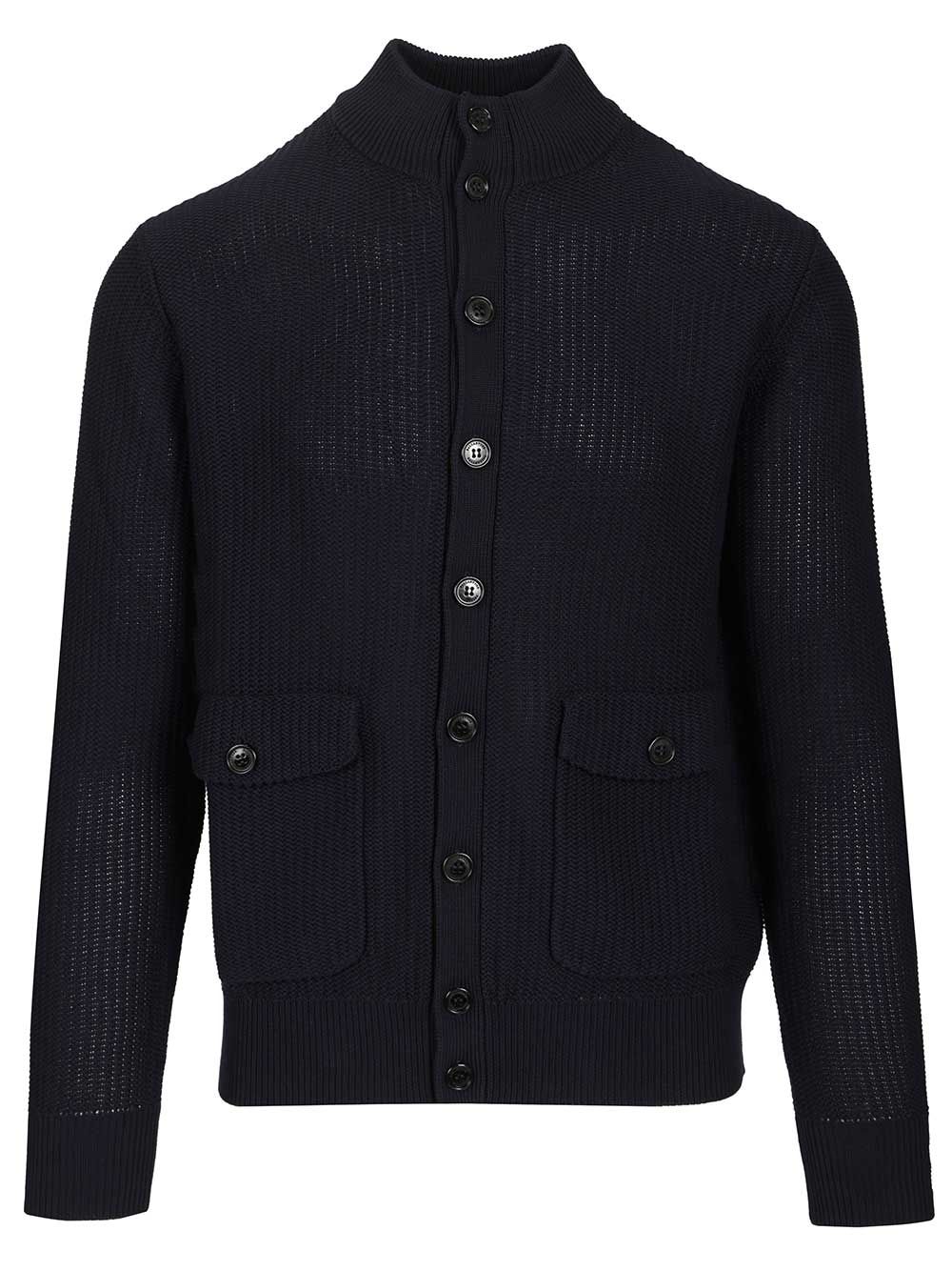Ballantyne Valstarino Jacket Knitwear - Blu | a842ae92f8e6430b50b8ac58e0b819509b724d5c