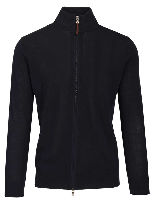Cotton Cardigan Knitwear Blu