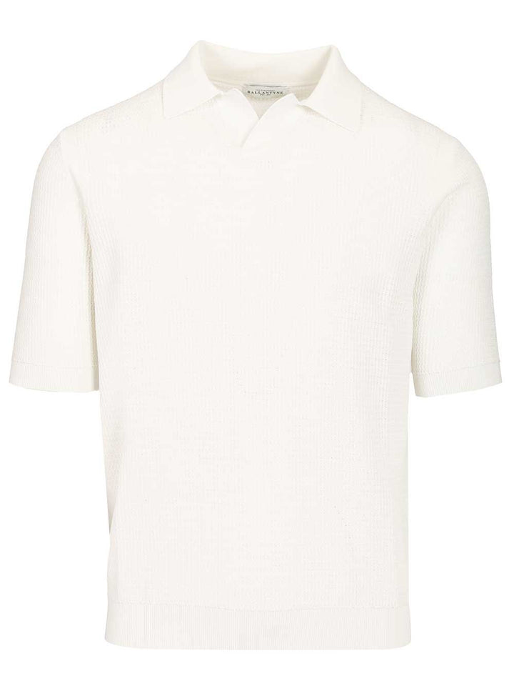 Ballantyne Waffle Polo shirt - Bianco | 758d63feab572093c8eb02b39f3be29b990ca435
