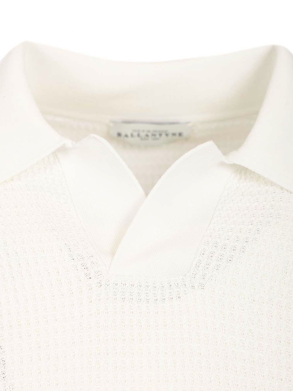 Ballantyne Waffle Polo shirt - Bianco | 2efc1a64fafcc449fe855d2dac2a2faa190ef7b1