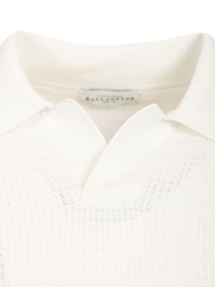 Ballantyne Waffle Polo shirt - Bianco | 2efc1a64fafcc449fe855d2dac2a2faa190ef7b1