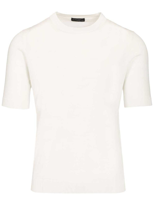 T-Shirt Slim Fit Strickwaren Weiß