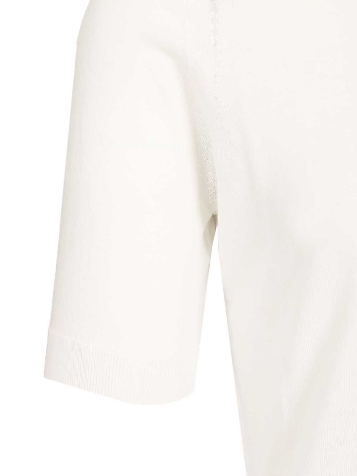 Ballantyne Slim Fit T-Shirt Knitwear - Bianco | 599feed471a6eae17816caa25140f4f5d9648f82