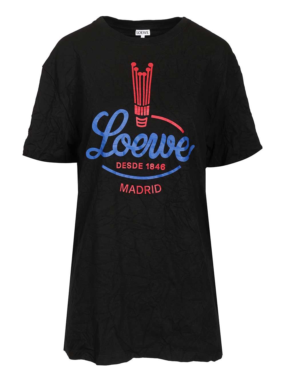 Loewe Cotton Blend T-Shirt - Nero | 6d6fc95710d4e96461322ba20701e7bfc5982202