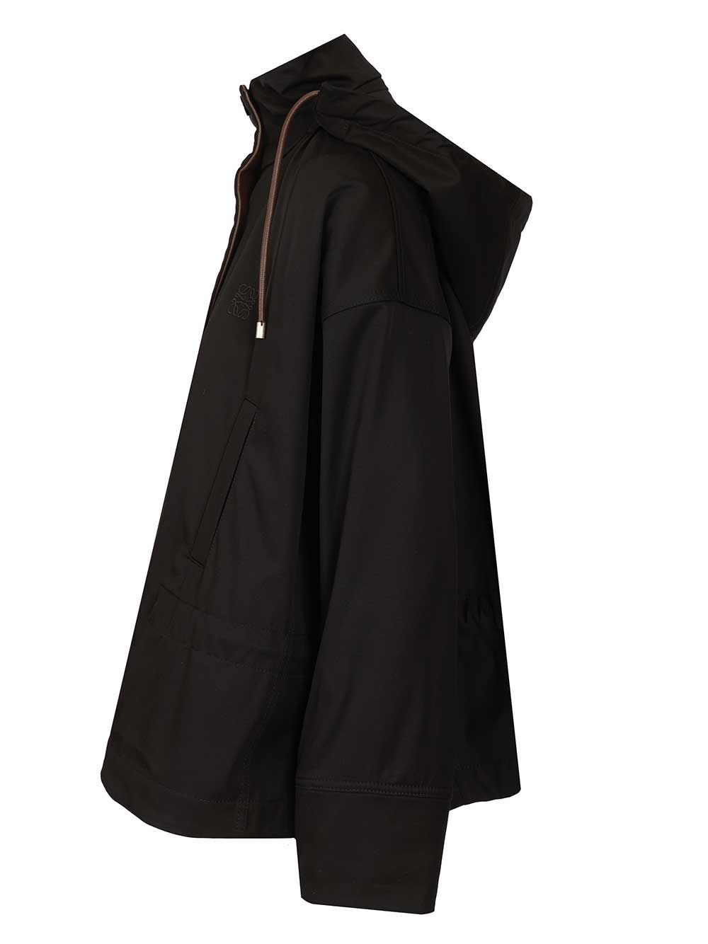 Loewe Hooded Jacket Giacche - Nero | 821d27e2d3fcb3bebedd44c9348b0cb3b4d888d0