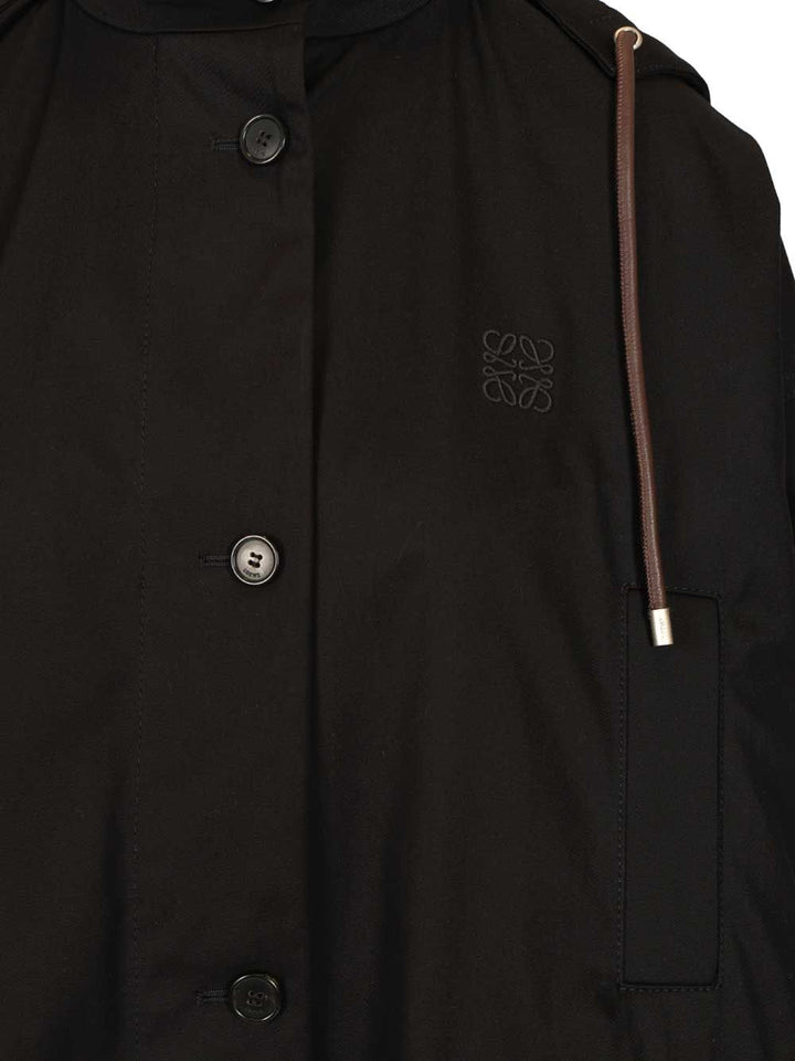 Loewe Hooded Jacket Giacche - Nero | 732088074ac264c4d945060712af54016ebb7065