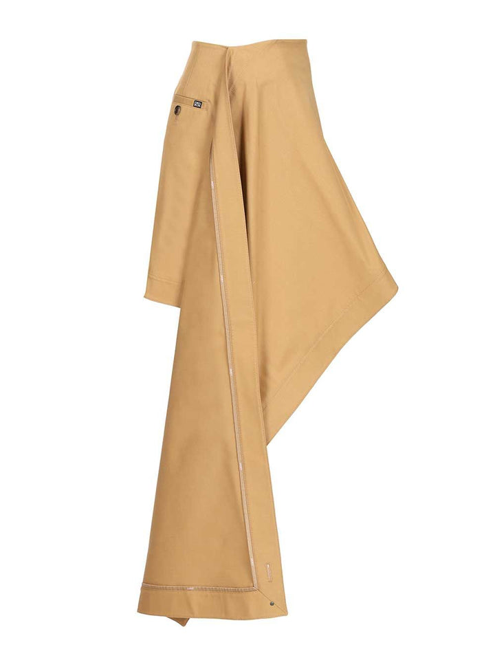 Loewe Cotton And Silk Skirt Gonne - Beige | 86437e95c226609464ba63837b7c8f5adcffbe3a
