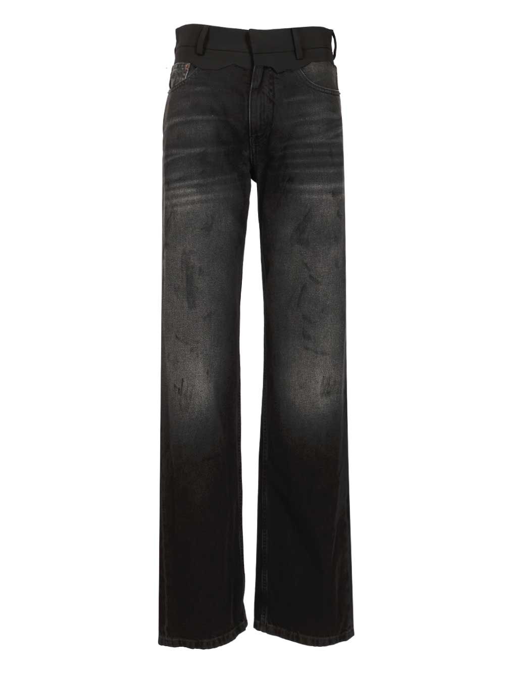 Mm6 Maison Margiela Straight Leg Jeans - Nero | 1dd2a1f43b054d9f321f053db8579f20f927d9a7
