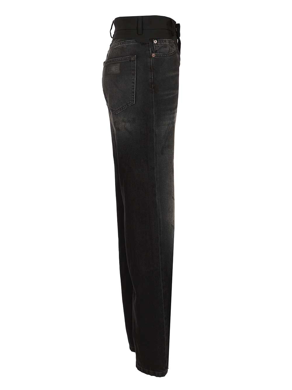 Mm6 Maison Margiela Straight Leg Jeans - Nero | d9e317a772117ac72d20ee7d5d2946b84a701e6a