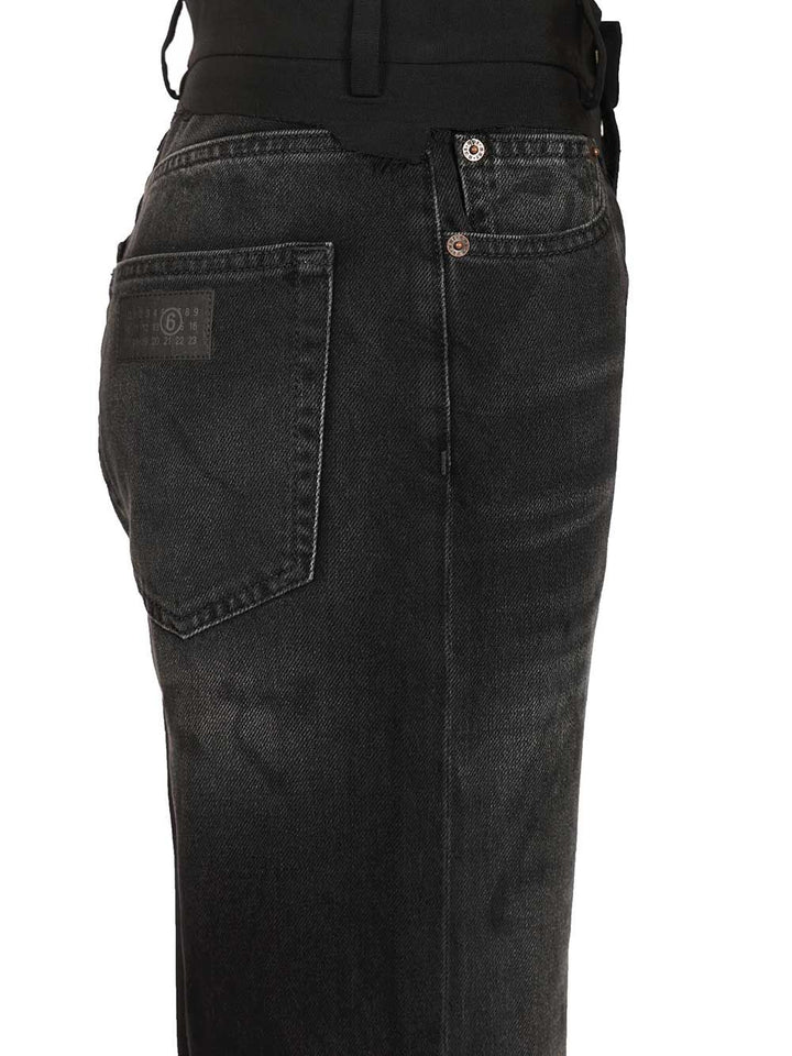 Mm6 Maison Margiela Straight Leg Jeans - Nero | d818cdf49c0ec6796d53ec5c21fdc0c2531e9434