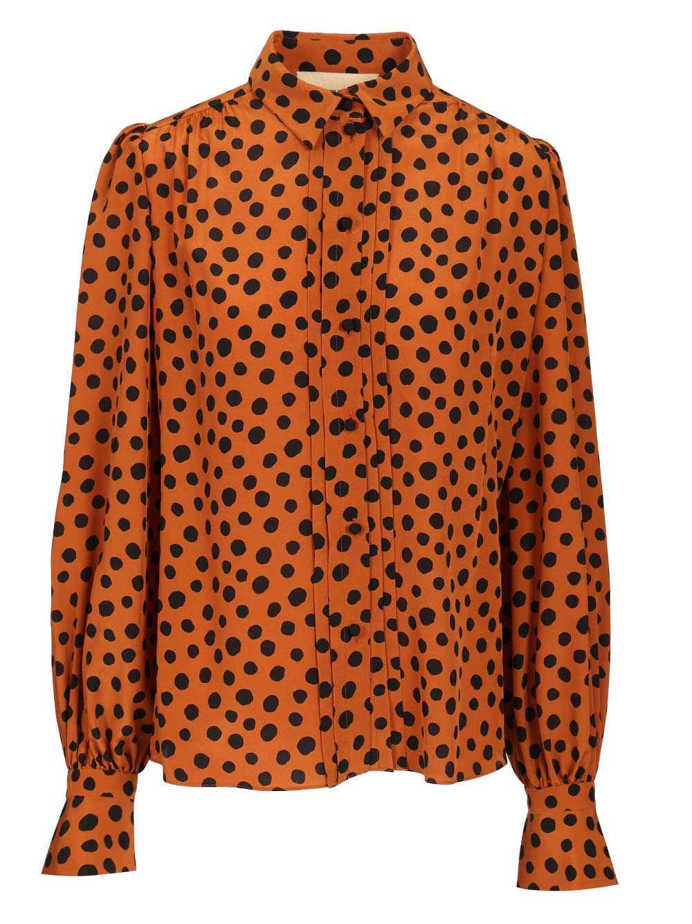 Valentino Garavani Polka Dot Print Shirt Shirts - Marrone | a58867182db806446ba7e8e539e64ffc5f7508aa
