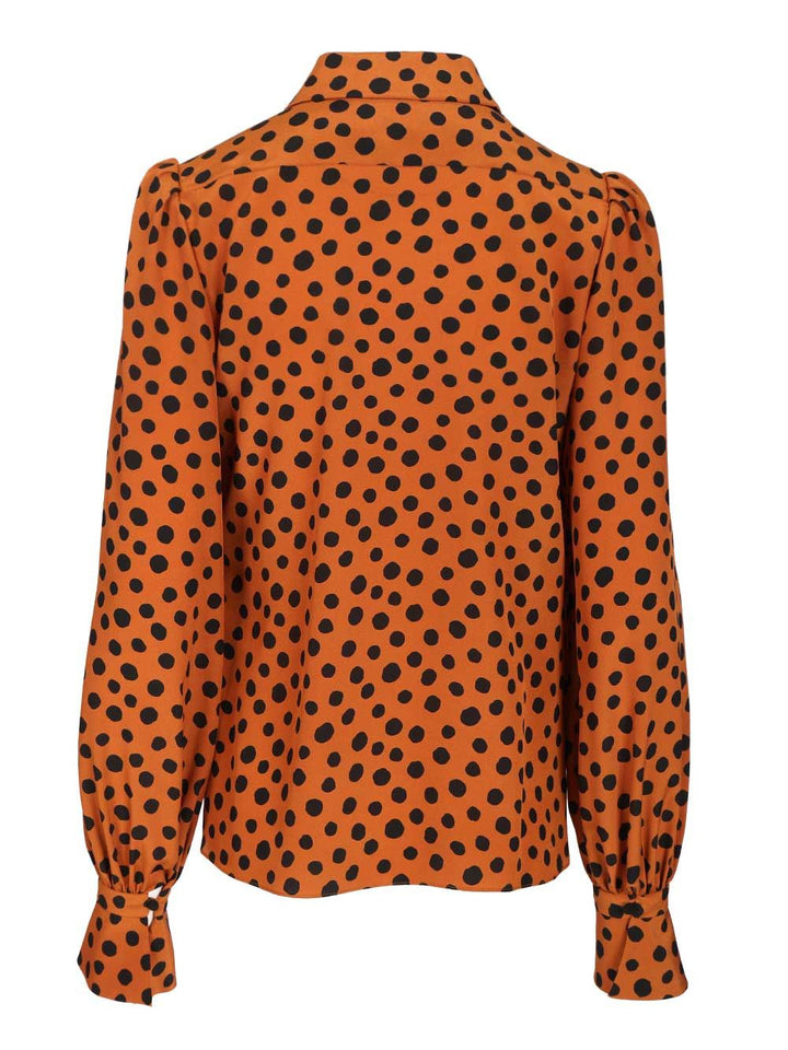 Valentino Garavani Polka Dot Print Shirt Shirts - Marrone | 59845586c665899ee79a70d76790714915b55e7d