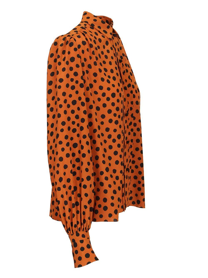 Valentino Garavani Polka Dot Print Shirt Shirts - Marrone | 2cb489c5e969a30664cdbfafe39afd895fc270a4