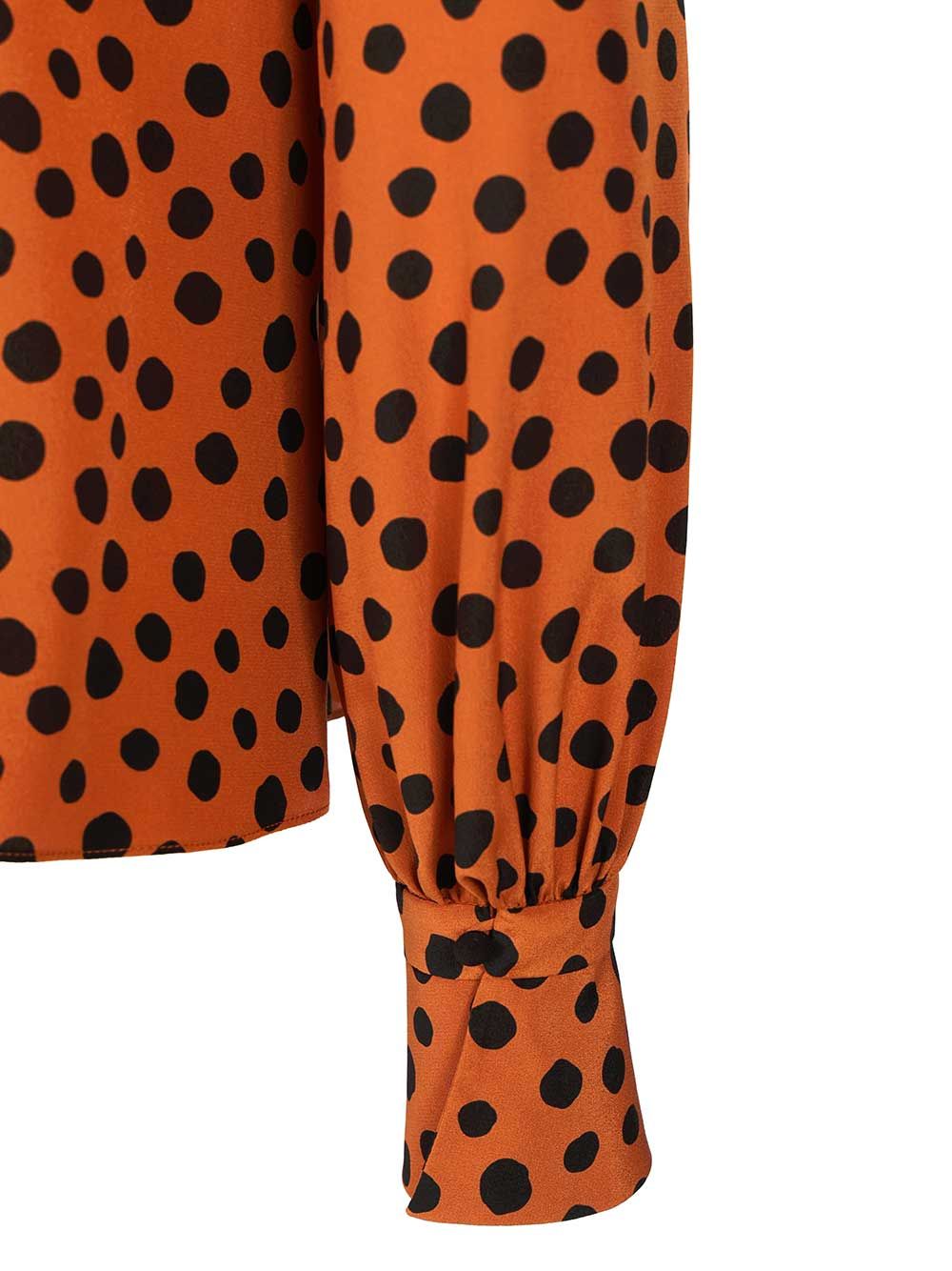 Valentino Garavani Polka Dot Print Shirt Shirts - Marrone | c4231674bc89d4489fede4128ac25210061ea79c