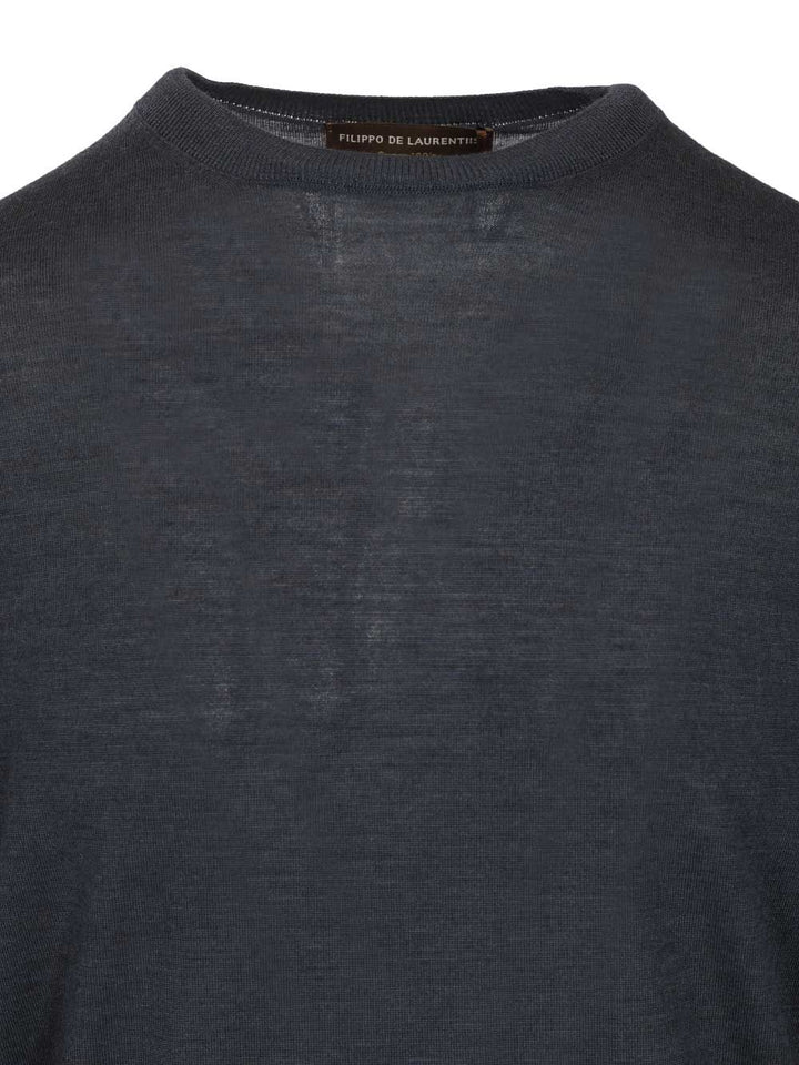 Filippo De Laurentiis 180s Wool Sweater Knitwear - Light blue | ef0806f19e9b8a6e7fd2ef7a310bc504f70bf885
