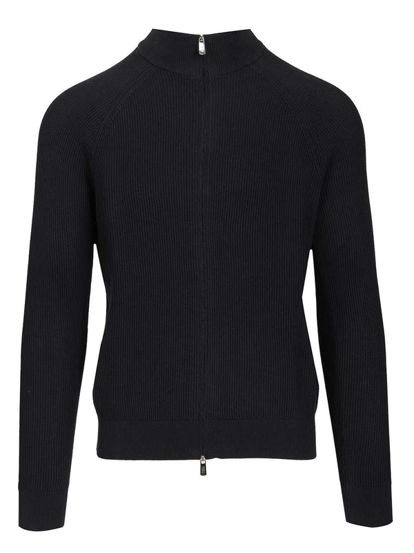 Cotton Cardigan Knitwear Blu