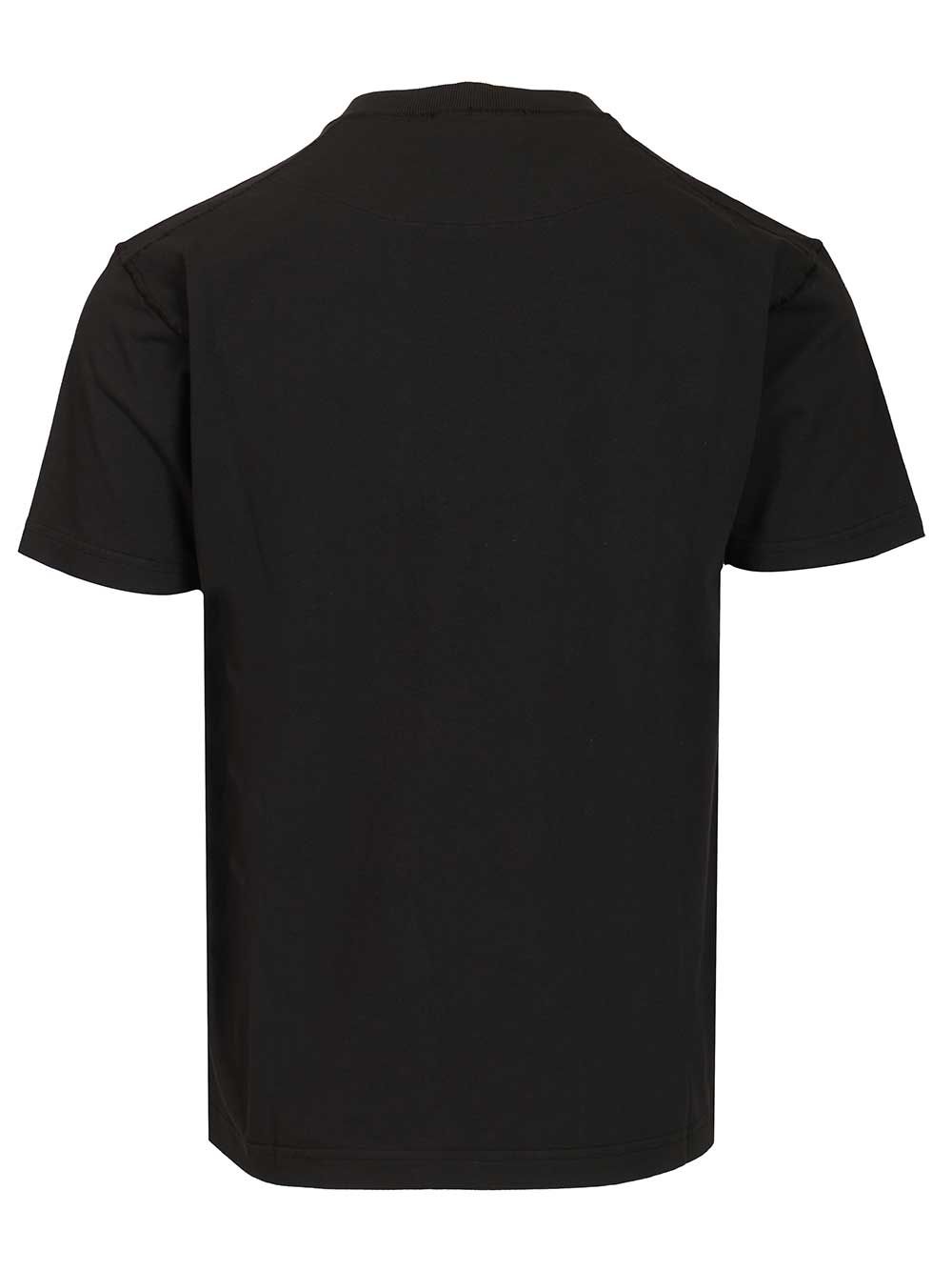 Stone Island Short-Sleeved  In Organic Cotton Jersey T-Shirt - Nero | d8d543c967155cac1812fe7486cee3bddb169183