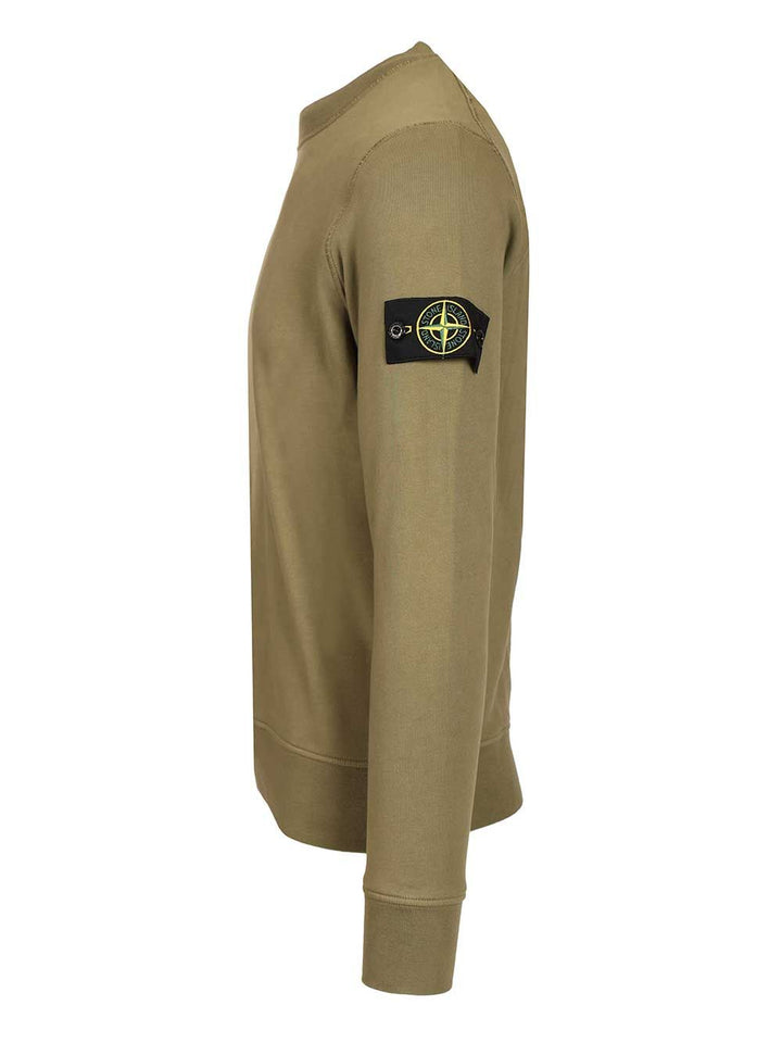 Stone Island Organic Cotton Sweatshirt Sweatshirts - Verde | 55ef803329c6c726232a96303ad6ba7ec1a5a90c