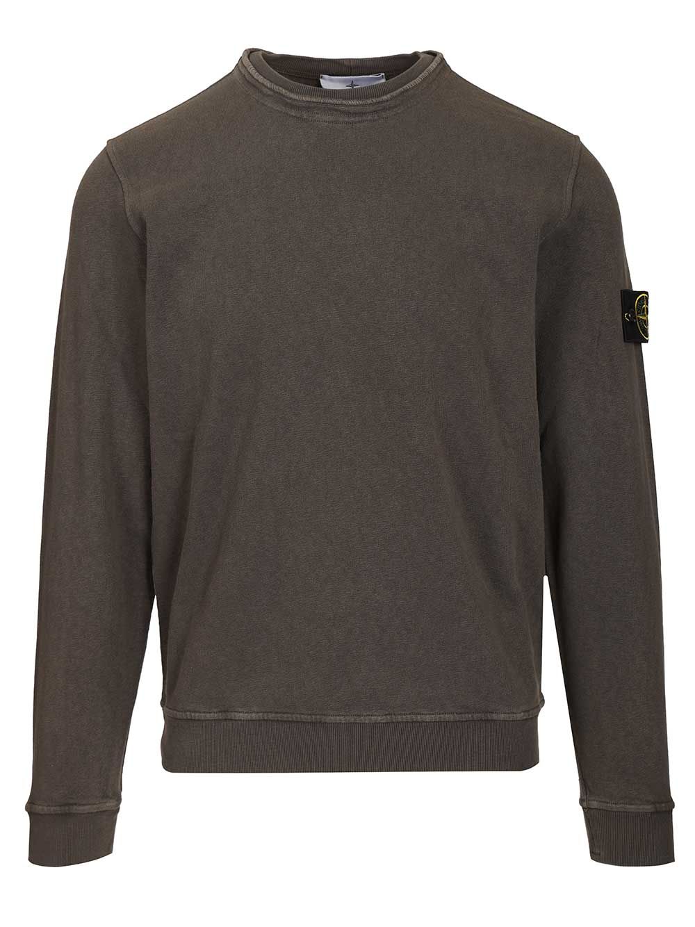 Stone Island Sweatshirt In Malfilé Cotton Sweatshirts - Nero | 0c9edeb7a14a2c9616f7f0227fd881f7286b54c4